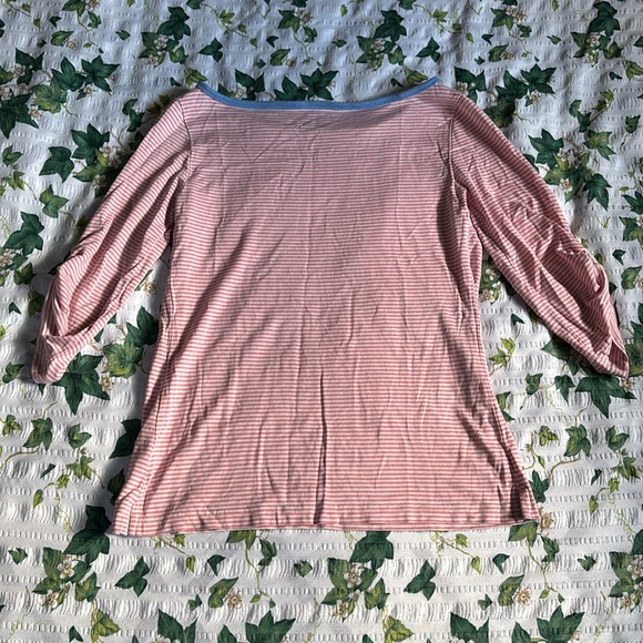 VINEYARD VINES Striped Silk-Blend Shirt w Quarter Sleeves - Picture 2 of 5